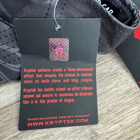 NWT! Kryptek Gray and Black Camo Print Outdoor Cap Visor - Picture 7 of 9